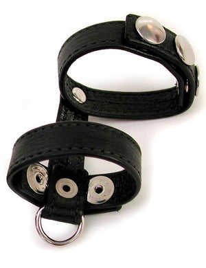 Leather Cock Harness with D-Ring-The Stockroom