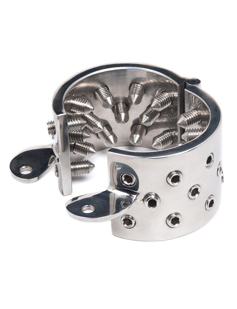 Mike's Spikes Cock & Ball Torture Device is shown open against a blank background.