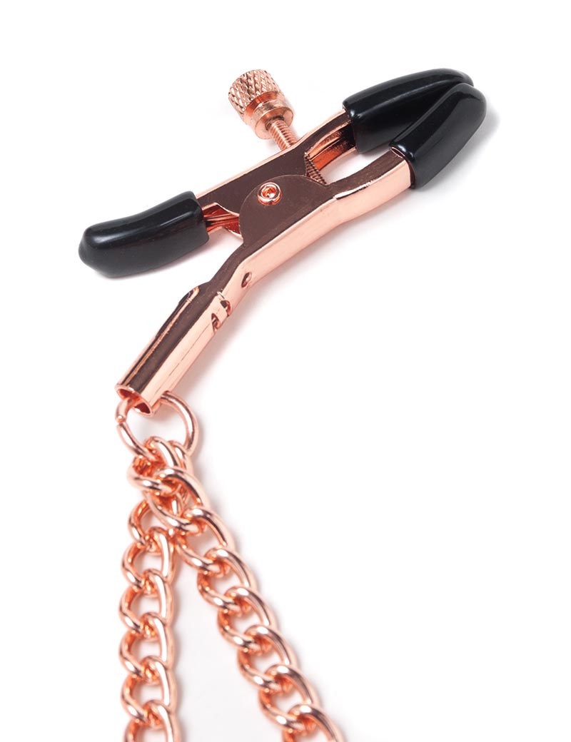 The Pink Entice Tiered Intimate clamps are displayed against a blank background.