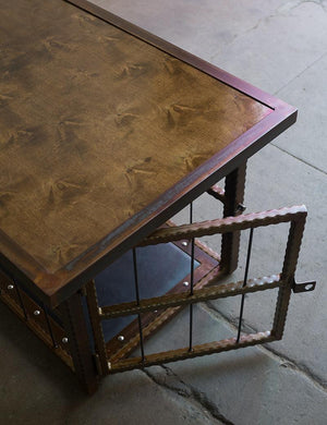 Hammered Steel Coffee Table/ Cage-The Stockroom