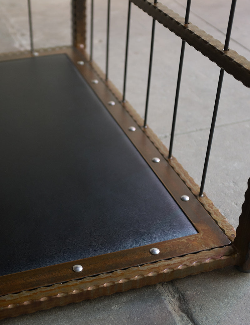 Hammered Steel Coffee Table/ Cage-The Stockroom