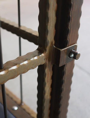 Hammered Steel Coffee Table/ Cage-The Stockroom