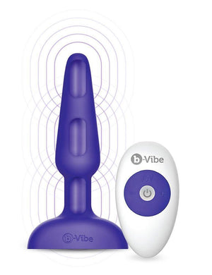 b-Vibe Trio Butt Plug, Purple-The Stockroom