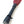 Load image into Gallery viewer, A close-up of the Red Devil Leather Flogger By Dragontailz handle is displayed against a blank background, showing the silver ornamental cap on the end of the handle. 
