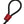 Load image into Gallery viewer, The red Electrastim Electraloop Prestige is displayed against a blank background. It is a black rubber cord formed into a loop with a red aluminum choke at the base.
