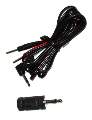 The Electrastim 3.5mm/2.5mm Jack Adaptor Cable Kit is displayed against a blank background.