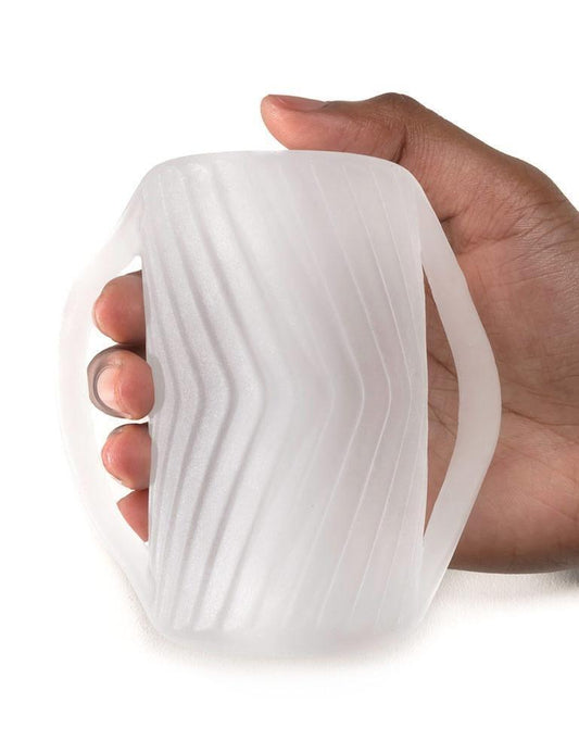 Perfect Fit Male Masturbator w/ Grip Clear-The Stockroom