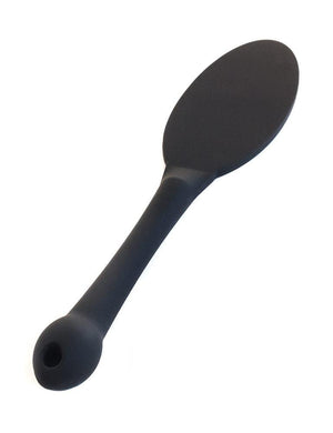 The matte black Tantus Gen Mini Silicone Paddle is displayed against a blank background.