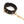 Load image into Gallery viewer, A close-up of the Brown Leather Collar With Gold Accent Hardware is shown against a blank background. The leash is clipped onto one of the D-rings.
