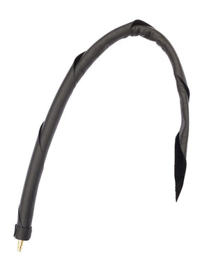 The Cow Leather Interchangeable Dragontail is shown in Black against a blank background.