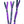 Load image into Gallery viewer, A close-up of the falls on the purple and black Braided Leather Flogger is displayed against a blank background.
