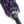 Load image into Gallery viewer, A close-up of the top of the purple and black Braided Leather Flogger handle is displayed against a blank background.

