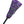 Load image into Gallery viewer, The purple and black Braided Leather Flogger is displayed against a blank background. The flogger’s falls are made of strips of black and purple leather braided together. The handle is long and cylindrical with knots of braided leather and both ends.
