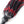 Load image into Gallery viewer, A close-up of the top of the red and black Braided Leather Flogger handle is displayed against a blank background.
