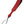 Load image into Gallery viewer, The Saffron Loop paddle, made of red faux leather, is displayed against a blank background. The paddle is a piece of folded-over leather attached to a handle, creating a loop, with a wrist loop at the end.
