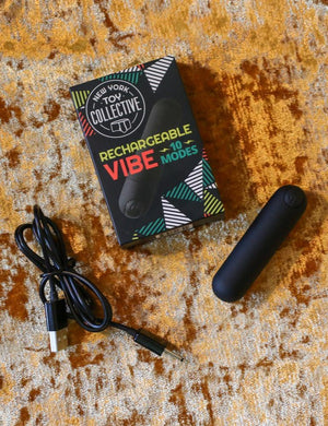 Rechargeable Black Bullet Vibrator-The Stockroom