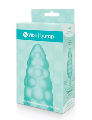 b-Vibe Texture Butt Plug Bump, Aqua, Small-The Stockroom