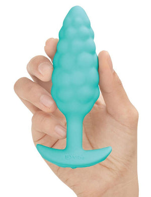 b-Vibe Texture Butt Plug Bump, Aqua, Small-The Stockroom