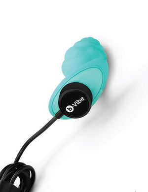 b-Vibe Texture Butt Plug Bump, Aqua, Small-The Stockroom