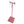 Load image into Gallery viewer, The Cock And Ball CBT Pillory is shown in pink against a blank background. It has a square base with a long pole emerging from it and twp adjustable metal clamp bars on the top. The pole has 6 restraint points, 3 for the wrists and 3 for the ankles.
