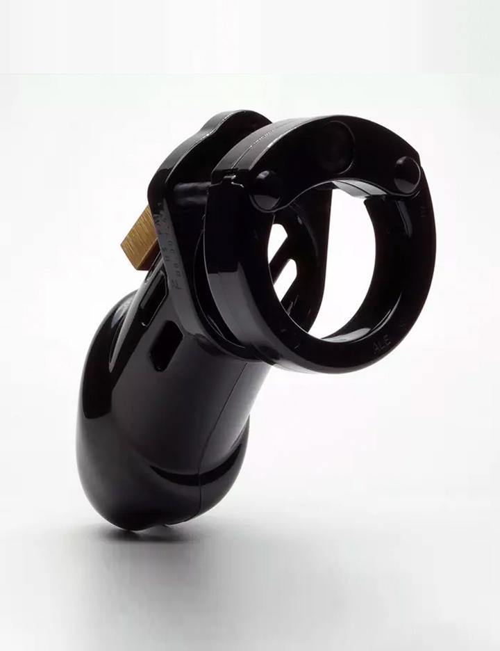 The CB-6000 Male Chastity Device in black is shown from the back against a blank background.