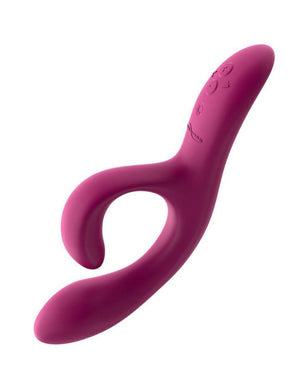 The We-Vibe Nova 2 Rabbit Vibrator is shown sideways against a blank background. Five buttons are visible on the handle of the toy. 