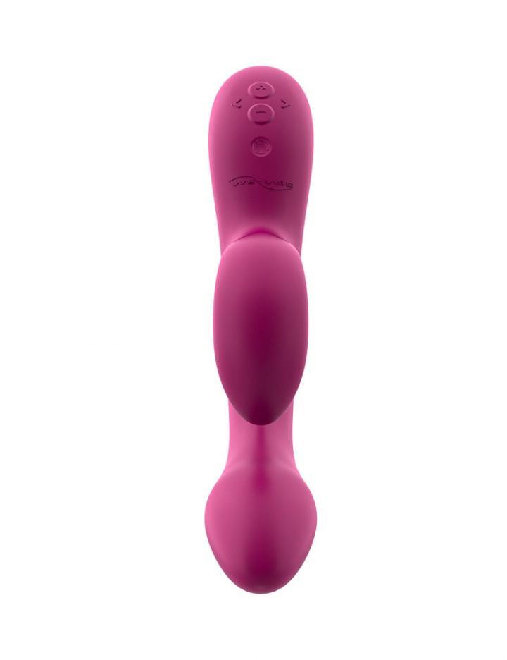 The We-Vibe Nova 2 Rabbit Vibrator is shown from the front against a blank background, displaying its controls.