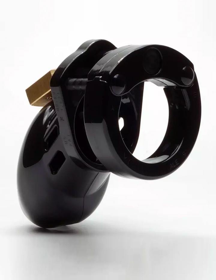 The CB-6000S Male Chastity Device in black is shown from the back against a blank background.