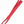 Load image into Gallery viewer, The red Teeny Weeny Leather Flogger from The Stockroom is shown against a blank background. It is a mini flogger made of red leather with a tiny handle and loop at the end.
