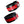 Load image into Gallery viewer, The Firecracker Patent Leather BDSM Ankle Restraints are shown against a blank background. They are made of black patent leather with a thin strip of red leather wrapped around the middle. They have silver hardware.
