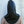 Load image into Gallery viewer, The Leather Guillotine Hood is shown on a man with dark chest hair standing in front of a white wall. The hood fits loosely and has a point at the top and a U-shaped bottom that reaches his chest.
