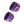 Load image into Gallery viewer, The Purple Fleece Lined Garment Leather Wrist Cuffs are displayed against a blank background. They are made of purple leather with silver hardware, and the interior is lined with fuzzy black fleece.
