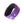 Load image into Gallery viewer, A single Purple Fleece Lined Garment Leather Ankle Cuff is displayed against the background. It is rotated so that the cuff’s D-ring is visible.
