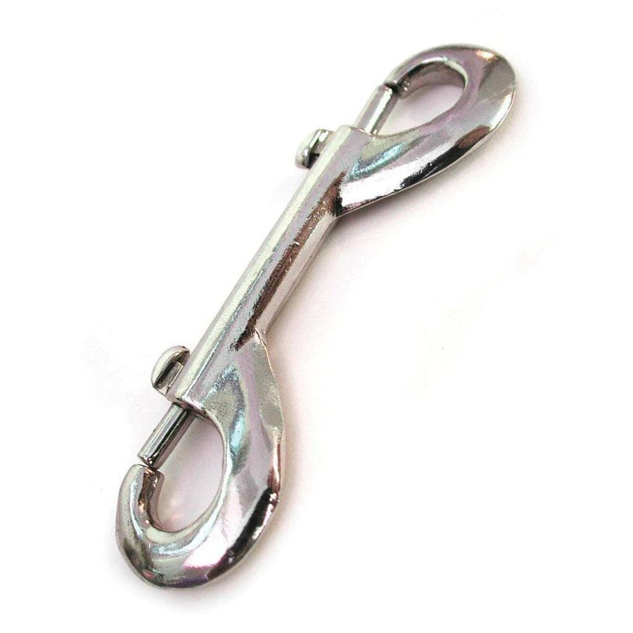 A silver metal snap hook from the Silicone Vegan Bondage Kit is displayed against a blank background.