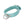 Load image into Gallery viewer, The Zoë Ligon x The Stockroom Limited Edition Premium Garment Leather Collar is shown against a blank background. It is made of a medium-width strip of mint green leather with silver hardware. The collar has a dangling O-ring in the center.
