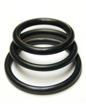 KinkLab Rubber Cock Rings, 3-Pack-The Stockroom