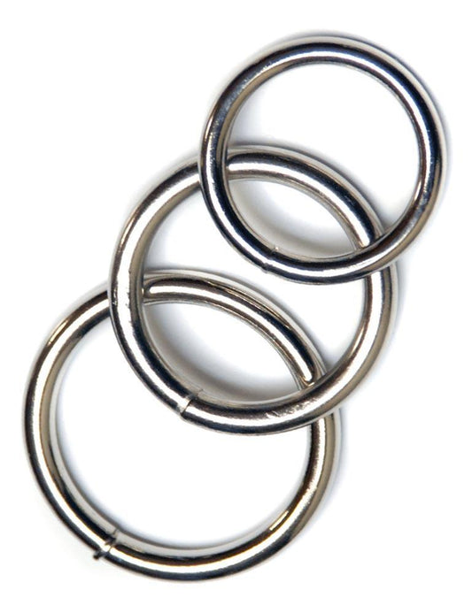 KinkLab Steel Cock Rings, 3-Pack-The Stockroom