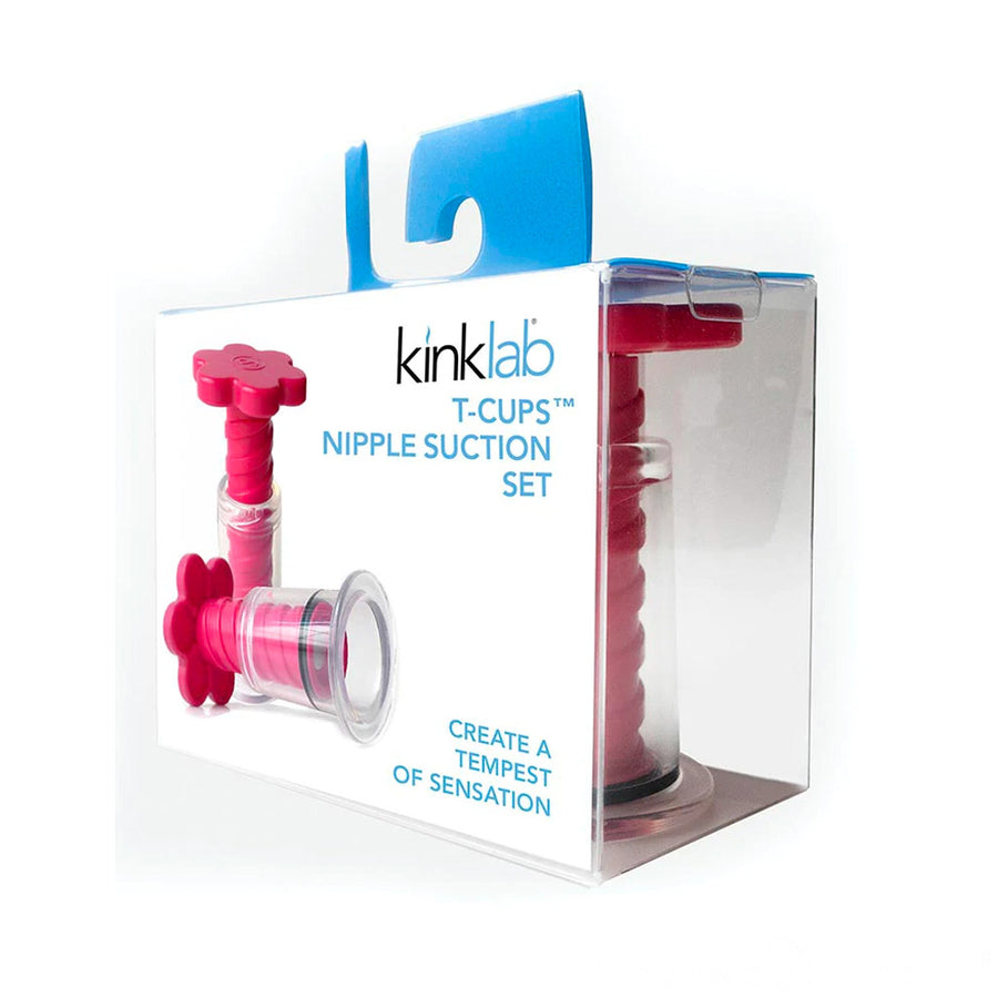 The box packaging for the Kinklab T-Cups Nipple Suction Set is displayed against a blank background.