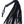 Load image into Gallery viewer, The silver/black 30-inch Elk Hide Flogger is displayed against a blank background. The flogger has black leather falls, and the handle is wrapped in silver and black nylon with knots at the top and bottom and a black leather wrist loop at the base of the handle.
