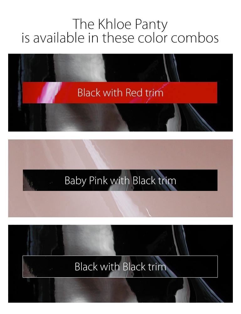 A chart showing the available standard colorways for the Chloe Panty.