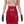 Load image into Gallery viewer, A woman&#39;s body is shown against a blank background from her shoulders to her knees. She is topless and wears the red Latex Spanking Pencil Skirt from Syren Latex, as well as wrist-length black latex gloves.
